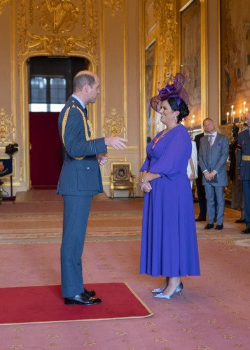 Brenda Receiving OBE